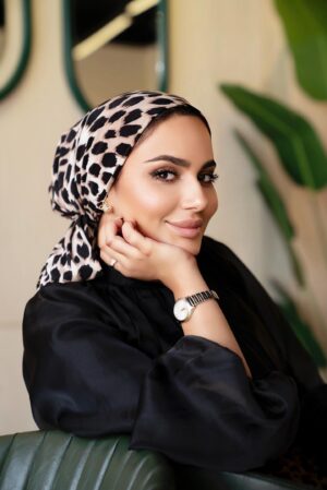 سكارف قطن سترج - LEAPARD COTTON SCARF